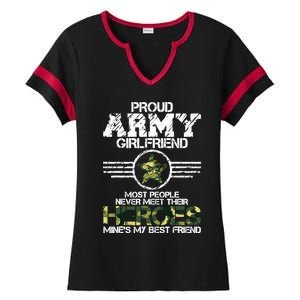 Military Appreciation Day Proud Army Girlfriend Gift T Ladies Halftime Notch Neck Tee