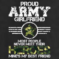 Military Appreciation Day Proud Army Girlfriend Gift T Garment-Dyed Heavyweight T-Shirt