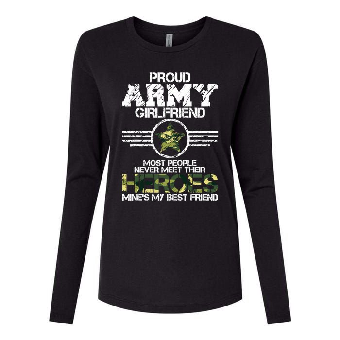 Military Appreciation Day Proud Army Girlfriend Gift T Womens Cotton Relaxed Long Sleeve T-Shirt