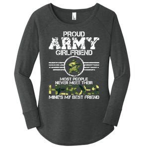 Military Appreciation Day Proud Army Girlfriend Gift T Women's Perfect Tri Tunic Long Sleeve Shirt