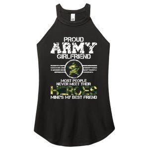 Military Appreciation Day Proud Army Girlfriend Gift T Women's Perfect Tri Rocker Tank