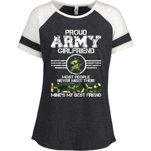 Military Appreciation Day Proud Army Girlfriend Gift T Enza Ladies Jersey Colorblock Tee