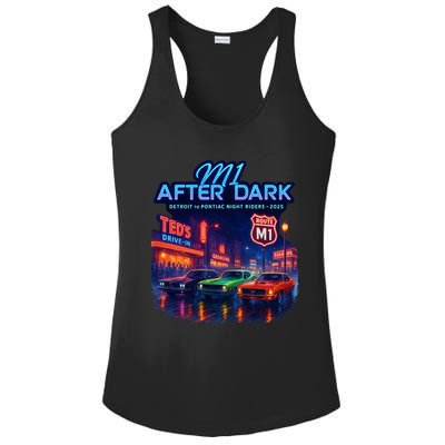 M1 After Dark Detroit To Pontiac Night Riders Woodward Ave M1 2025 Ladies PosiCharge Competitor Racerback Tank