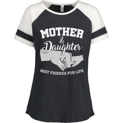 Mother and Daughter Best Friends For Life Enza Ladies Jersey Colorblock Tee