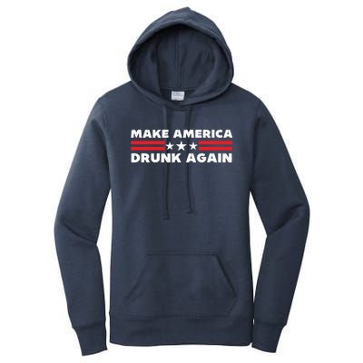 Make America Drunk Again Funny 4th Of July American Patriot Gift Women's Pullover Hoodie