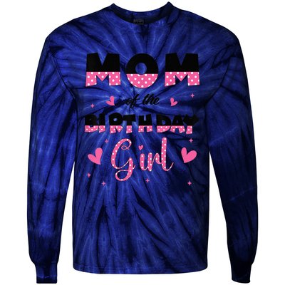 Mom And Dad Of The Birthday Girl Family Matching Party Tie-Dye Long Sleeve Shirt