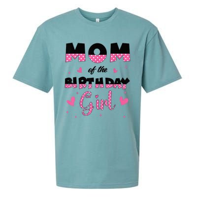 Mom And Dad Of The Birthday Girl Family Matching Party Sueded Cloud Jersey T-Shirt