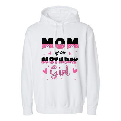 Mom And Dad Of The Birthday Girl Family Matching Party Garment-Dyed Fleece Hoodie