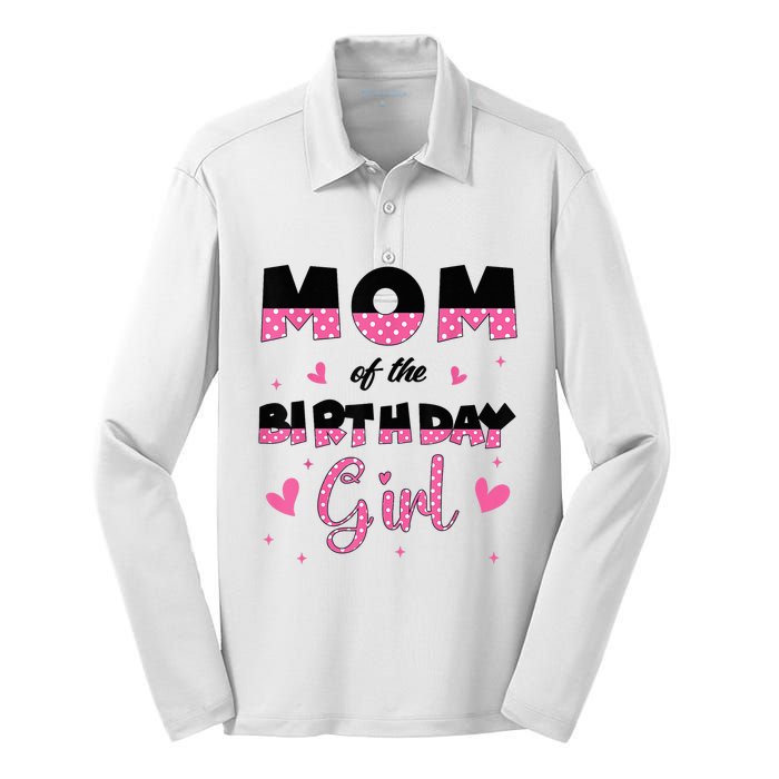 Mom And Dad Of The Birthday Girl Family Matching Party Silk Touch Performance Long Sleeve Polo