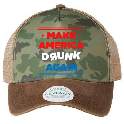 Make America Drunk Again Er Alcohol Alcoholic Gift Funny Gift Legacy Tie Dye Trucker Hat