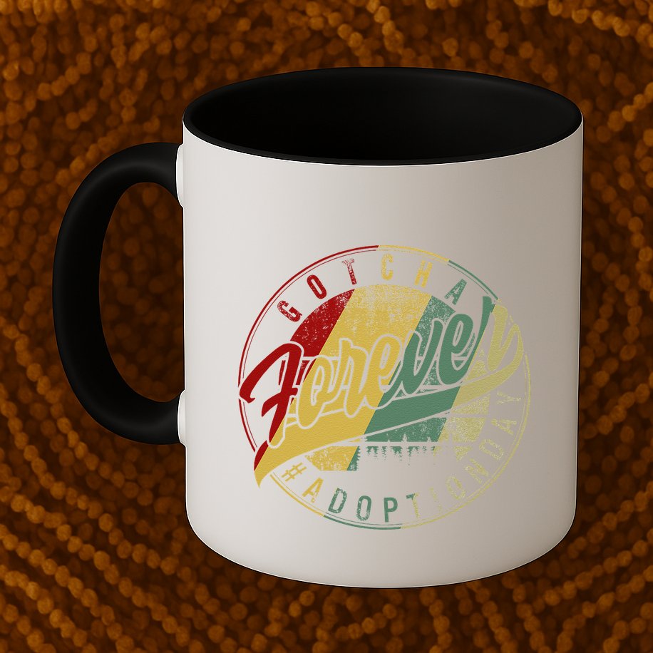 Modern Adoption Day Announcement Gotcha Forever Adoptive Mom Mug