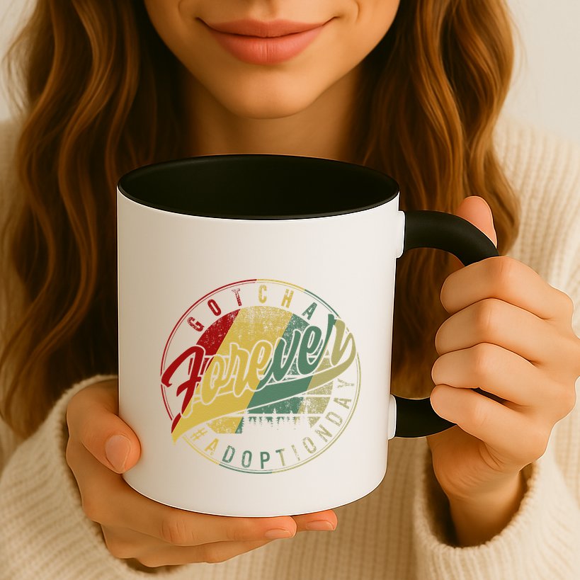 Modern Adoption Day Announcement Gotcha Forever Adoptive Mom Mug