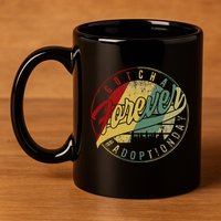 Modern Adoption Day Announcement Gotcha Forever Adoptive Mom 11oz C Handle Ceramic Mug