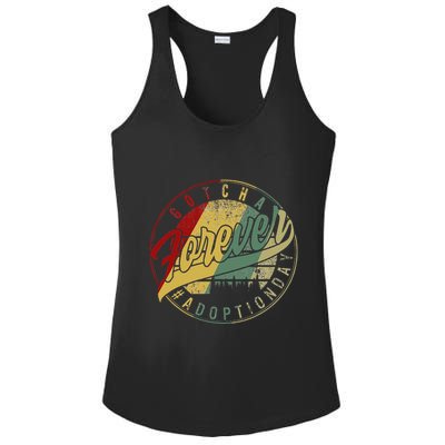 Modern Adoption Day Announcement Gotcha Forever Adoptive Mom Ladies PosiCharge Competitor Racerback Tank
