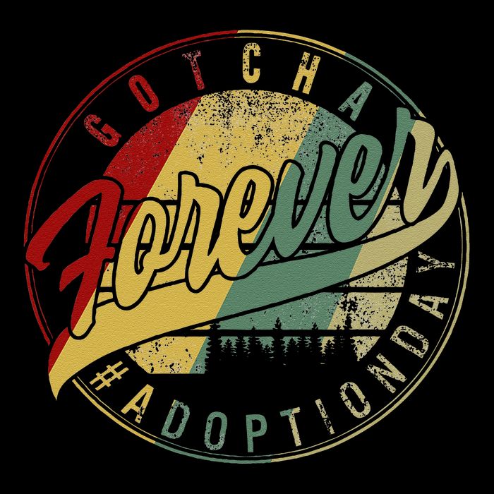Modern Adoption Day Announcement Gotcha Forever Adoptive Mom Cropped Pullover Crew