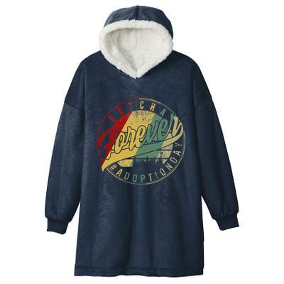 Modern Adoption Day Announcement Gotcha Forever Adoptive Mom Hooded Wearable Blanket