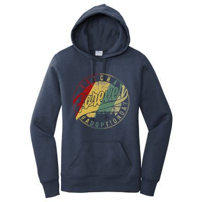 Modern Adoption Day Announcement Gotcha Forever Adoptive Mom Women's Pullover Hoodie