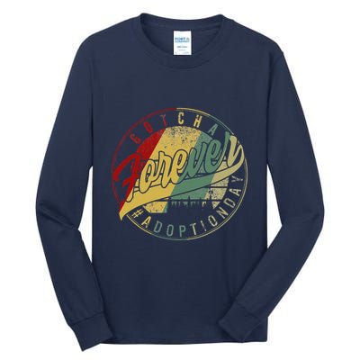 Modern Adoption Day Announcement Gotcha Forever Adoptive Mom Tall Long Sleeve T-Shirt