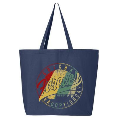 Modern Adoption Day Announcement Gotcha Forever Adoptive Mom 25L Jumbo Tote