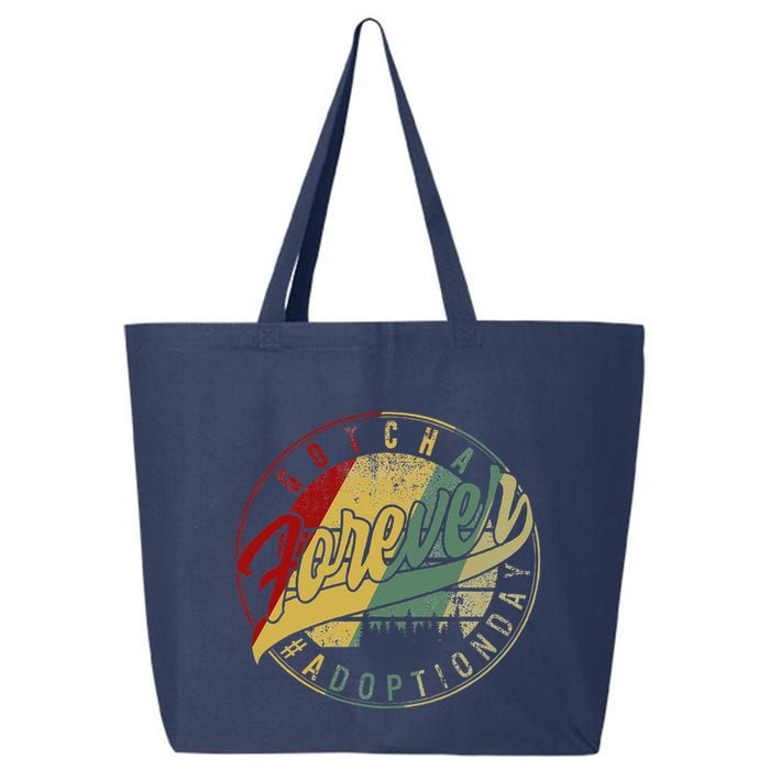 Modern Adoption Day Announcement Gotcha Forever Adoptive Mom 25L Jumbo Tote