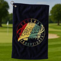 Modern Adoption Day Announcement Gotcha Forever Adoptive Mom Golf Towel