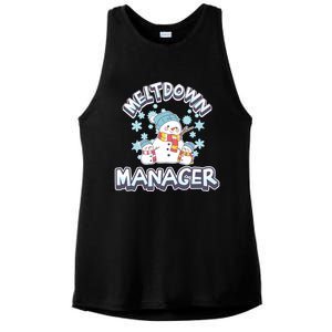 Meltdown Ager Daycare Teacher Winter Snow Cute Great Gift Ladies PosiCharge Tri-Blend Wicking Tank