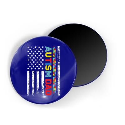 Men Autism Dad Meaningful Gift Fathers Day Dad Autism American Flag Gift Magnet