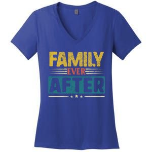 Modern Adoption Day Matching Family Ever After Loved Gift Women's V-Neck T-Shirt