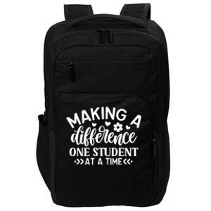 Making A Difference One Student At A Time School Teacher Gift Impact Tech Backpack