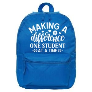 Making A Difference One Student At A Time School Teacher Gift 16 in Basic Backpack