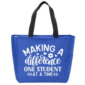 Making A Difference One Student At A Time School Teacher Gift Zip Tote Bag