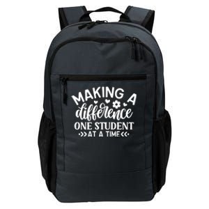 Making A Difference One Student At A Time School Teacher Gift Daily Commute Backpack