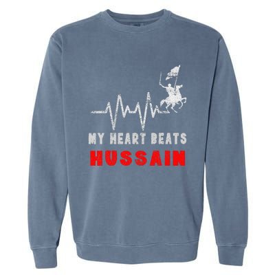 Muharram Ashura Day Karbala Ya Hussain Heartbeat Garment-Dyed Sweatshirt