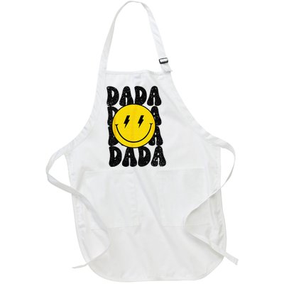 Mama And Dada Smiling Face Bolt Eyes Pregnancy Announcement Full-Length Apron With Pockets