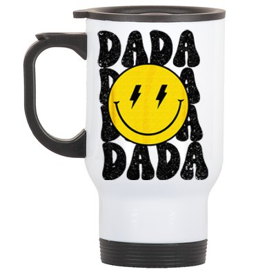 Mama And Dada Smiling Face Bolt Eyes Pregnancy Announcement Stainless Steel Travel Mug