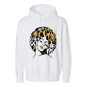 My Ancestors Dream Gift Afro Diva Black Magic Gift Garment-Dyed Fleece Hoodie