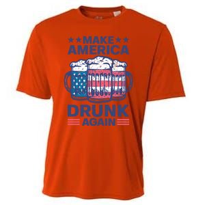 Make America Drunk Again 4th Of July Independence Day Beer Gift Cooling Performance Crew T-Shirt