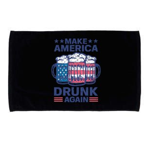 Make America Drunk Again 4th Of July Independence Day Beer Gift Microfiber Hand Towel