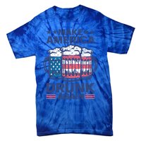 Make America Drunk Again 4th Of July Independence Day Beer Gift Tie-Dye T-Shirt