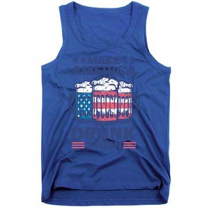 Make America Drunk Again 4th Of July Independence Day Beer Gift Tank Top