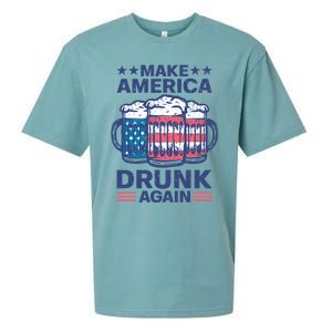 Make America Drunk Again 4th Of July Independence Day Beer Gift Sueded Cloud Jersey T-Shirt