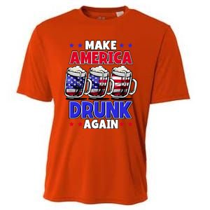 Make America Drunk Again Funny 4th Of July Cute Gift Cooling Performance Crew T-Shirt