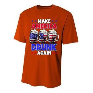 Make America Drunk Again Funny 4th Of July Cute Gift Performance Sprint T-Shirt