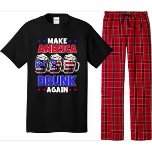 Make America Drunk Again Funny 4th Of July Cute Gift Pajama Set