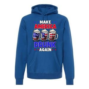 Make America Drunk Again Funny 4th Of July Cute Gift Premium Hoodie