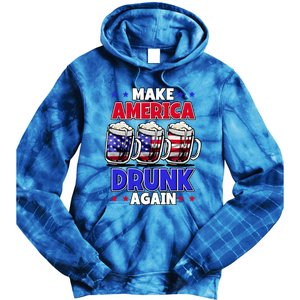 Make America Drunk Again Funny 4th Of July Cute Gift Tie Dye Hoodie