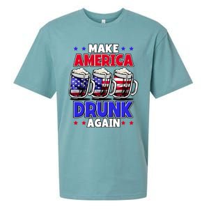 Make America Drunk Again Funny 4th Of July Cute Gift Sueded Cloud Jersey T-Shirt