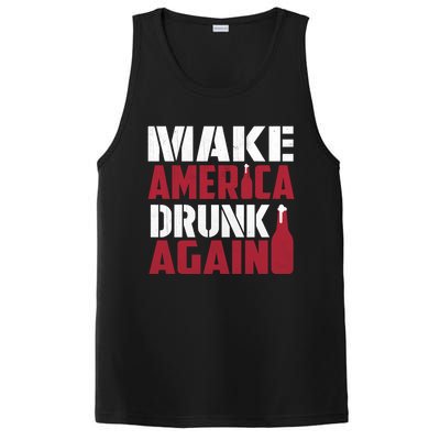 Make America Drunk Again Funny Patriotic Meaningful Gift PosiCharge Competitor Tank