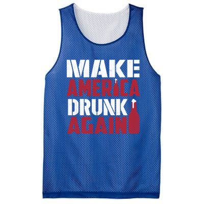 Make America Drunk Again Funny Patriotic Meaningful Gift Mesh Reversible Basketball Jersey Tank