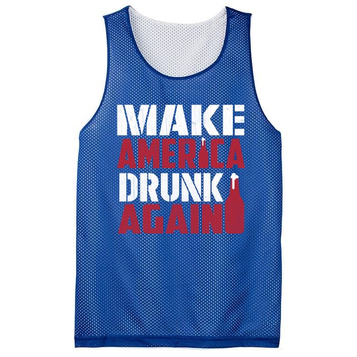 Make America Drunk Again Funny Patriotic Meaningful Gift Mesh Reversible Basketball Jersey Tank